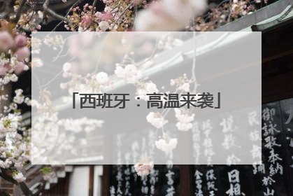 西班牙：高温来袭