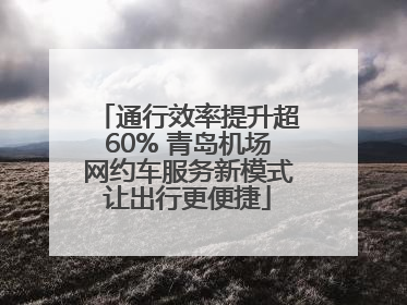 通行效率提升超60% 青岛机场网约车服务新模式让出行更便捷