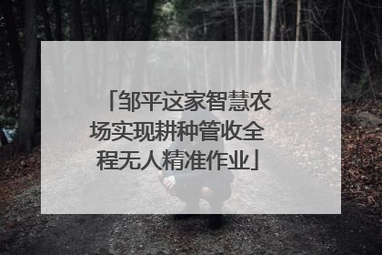 邹平这家智慧农场实现耕种管收全程无人精准作业
