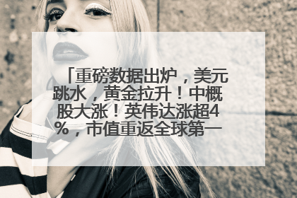 重磅数据出炉，美元跳水，黄金拉升！中概股大涨！英伟达涨超4%，市值重返全球第一！黄仁勋计划出售至多600万股股票