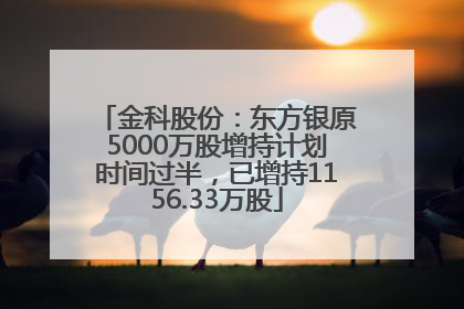 金科股份：东方银原5000万股增持计划时间过半，已增持1156.33万股