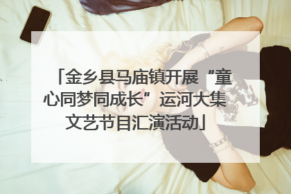金乡县马庙镇开展“童心同梦同成长”运河大集文艺节目汇演活动