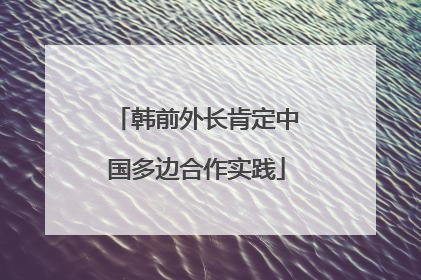 韩前外长肯定中国多边合作实践