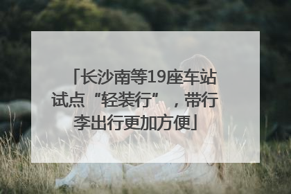 长沙南等19座车站试点“轻装行”，带行李出行更加方便
