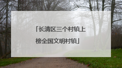 长清区三个村镇上榜全国文明村镇