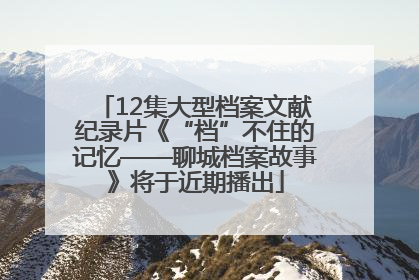 12集大型档案文献纪录片《“档”不住的记忆——聊城档案故事》将于近期播出