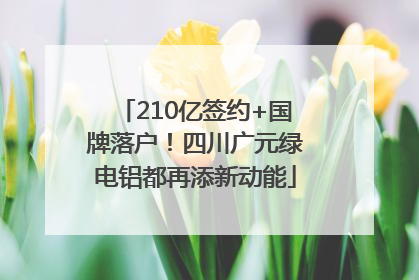 210亿签约+国牌落户！四川广元绿电铝都再添新动能