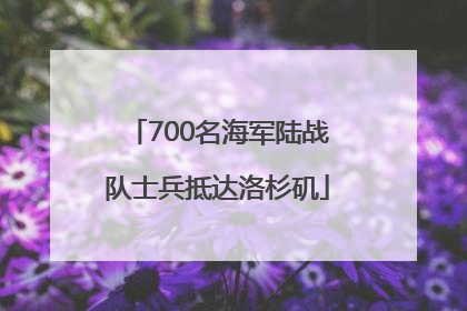 700名海军陆战队士兵抵达洛杉矶