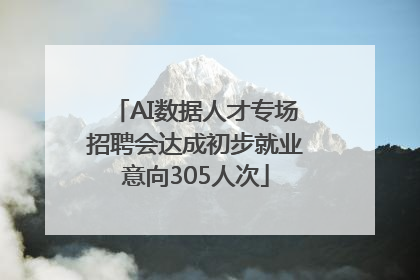 AI数据人才专场招聘会达成初步就业意向305人次